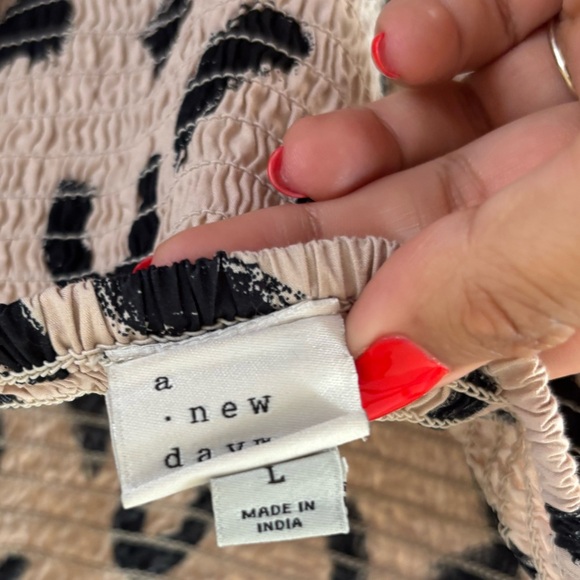 a new day Beige and Black Patterned Dress - Picture 4 of 11